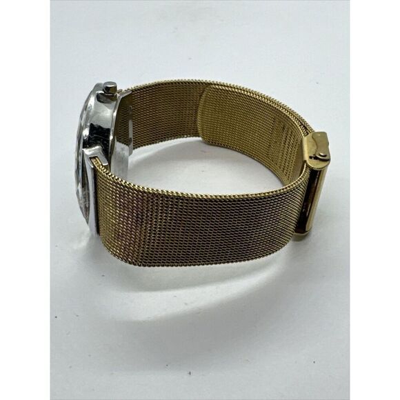 Skagen 456LSG Men\'s Gold Stainless Steel Mesh Analog Dial Quartz Watch AEA146